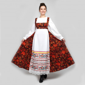 Сарафан с блузой Рябинушка-3, габардин, хлопок